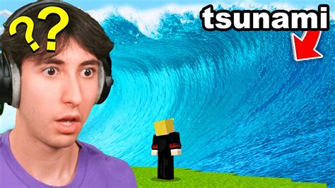 Fooling my Friend with NATURAL DISASTERS in Minecraft.